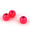 20 billes laiton Fluo Pink